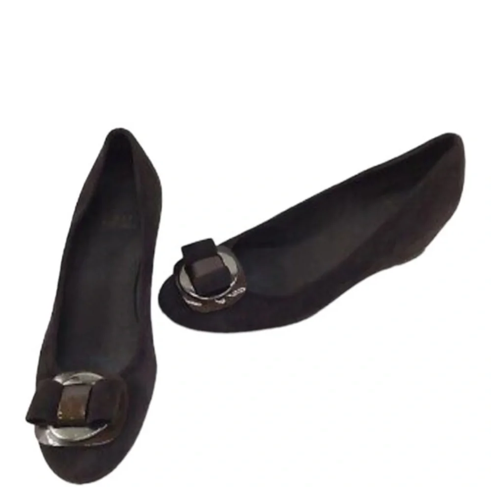 STUART WEITZMAN Beaudelair Brown Suede Wedge Shoes Size 7.5